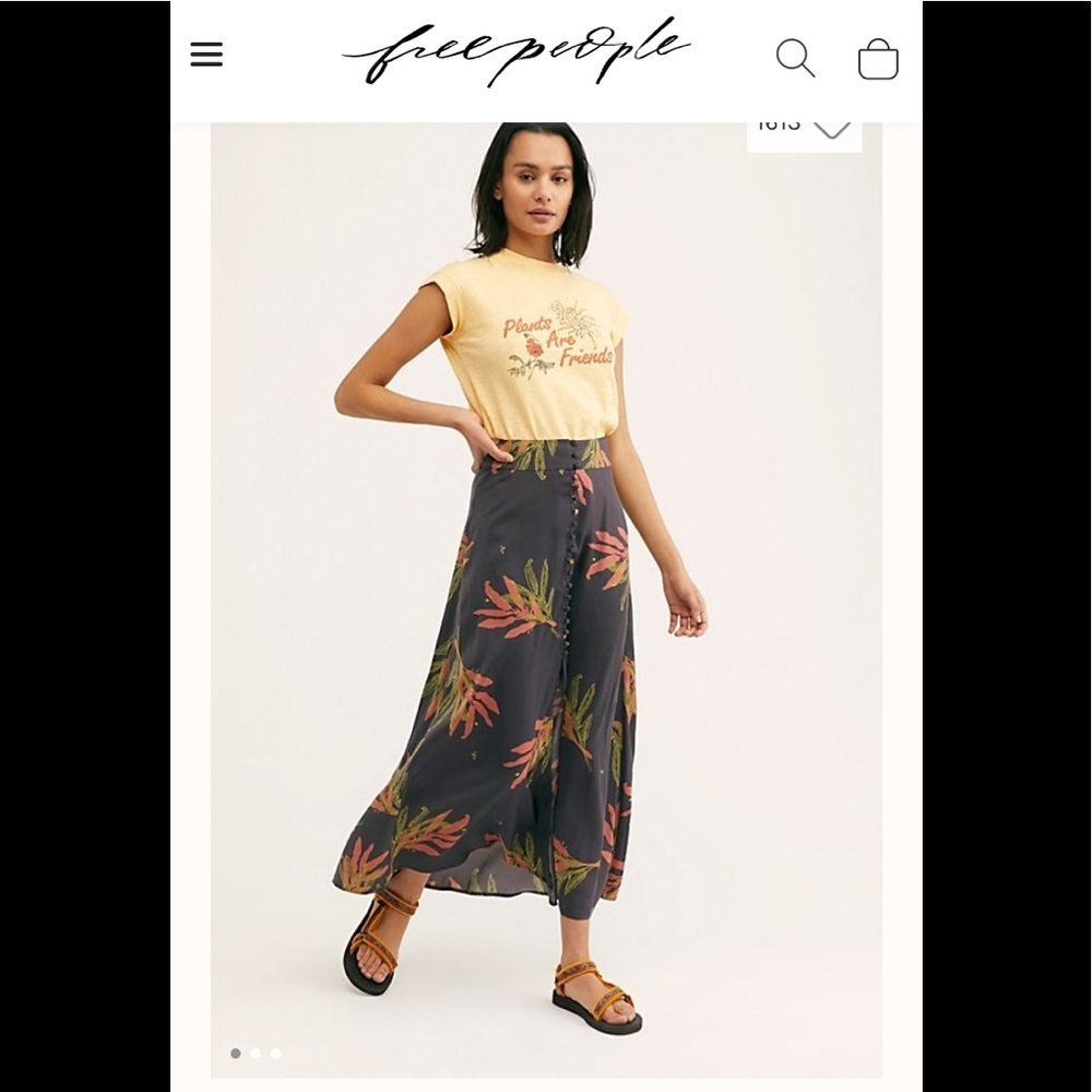 Free People Buttondown skirt 12 night shift combo